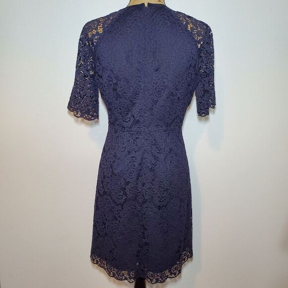 Madewell Magnolia Waisted Lace Mini Dress Navy Size 6 - Picture 8 of 12